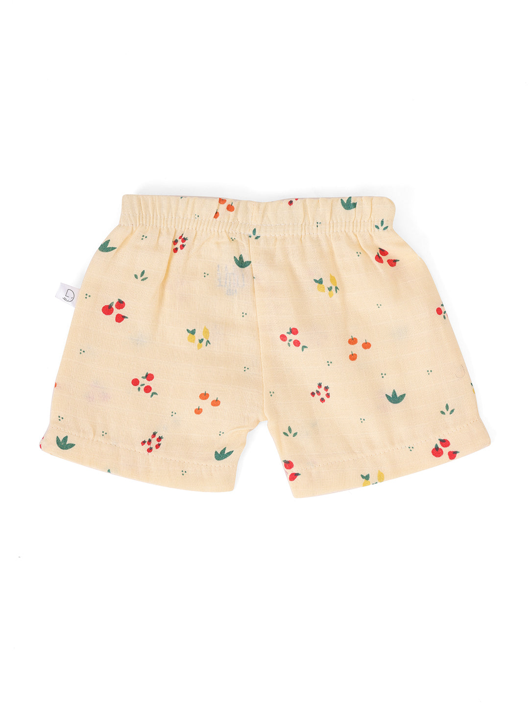 Newborn Muslin Half Sleeve Shorts Cream