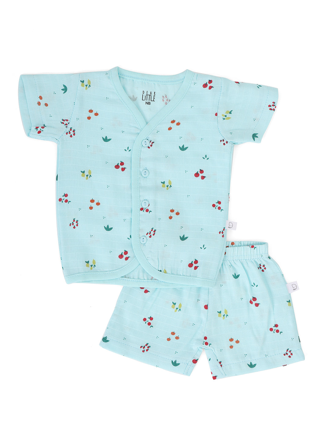 Muslin Jhabla Set Blue