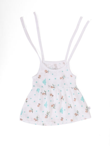 Muslin Upknot Frock For Newborn