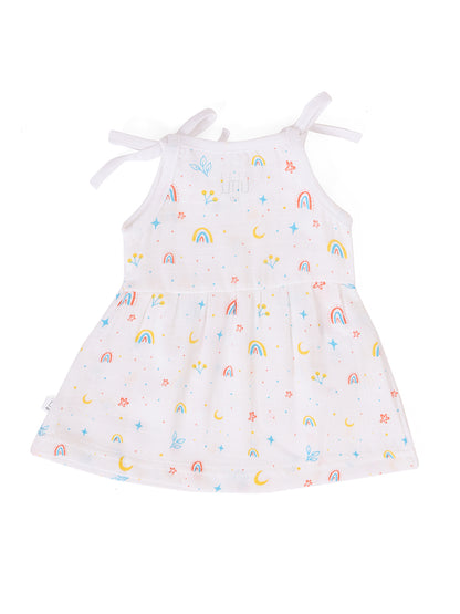 Rainbows Muslin Upknot Frock