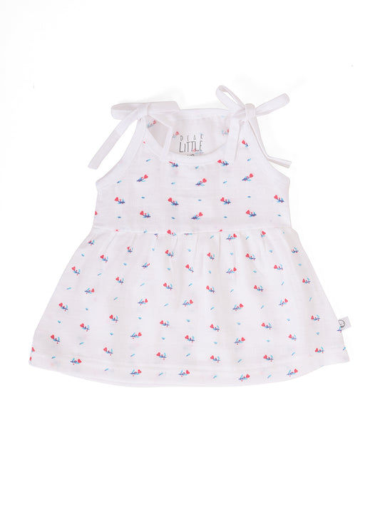 Pretty Petals Muslin Upknot Frock