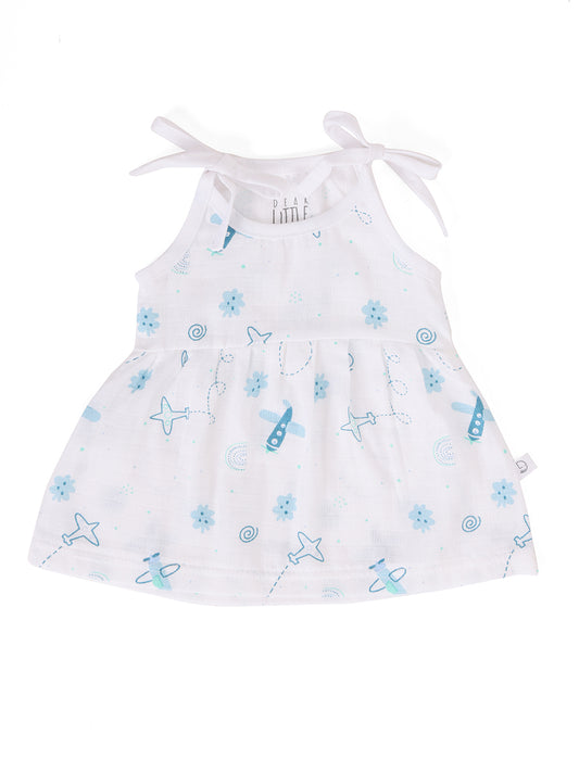 Fly High Muslin Upknot Frock