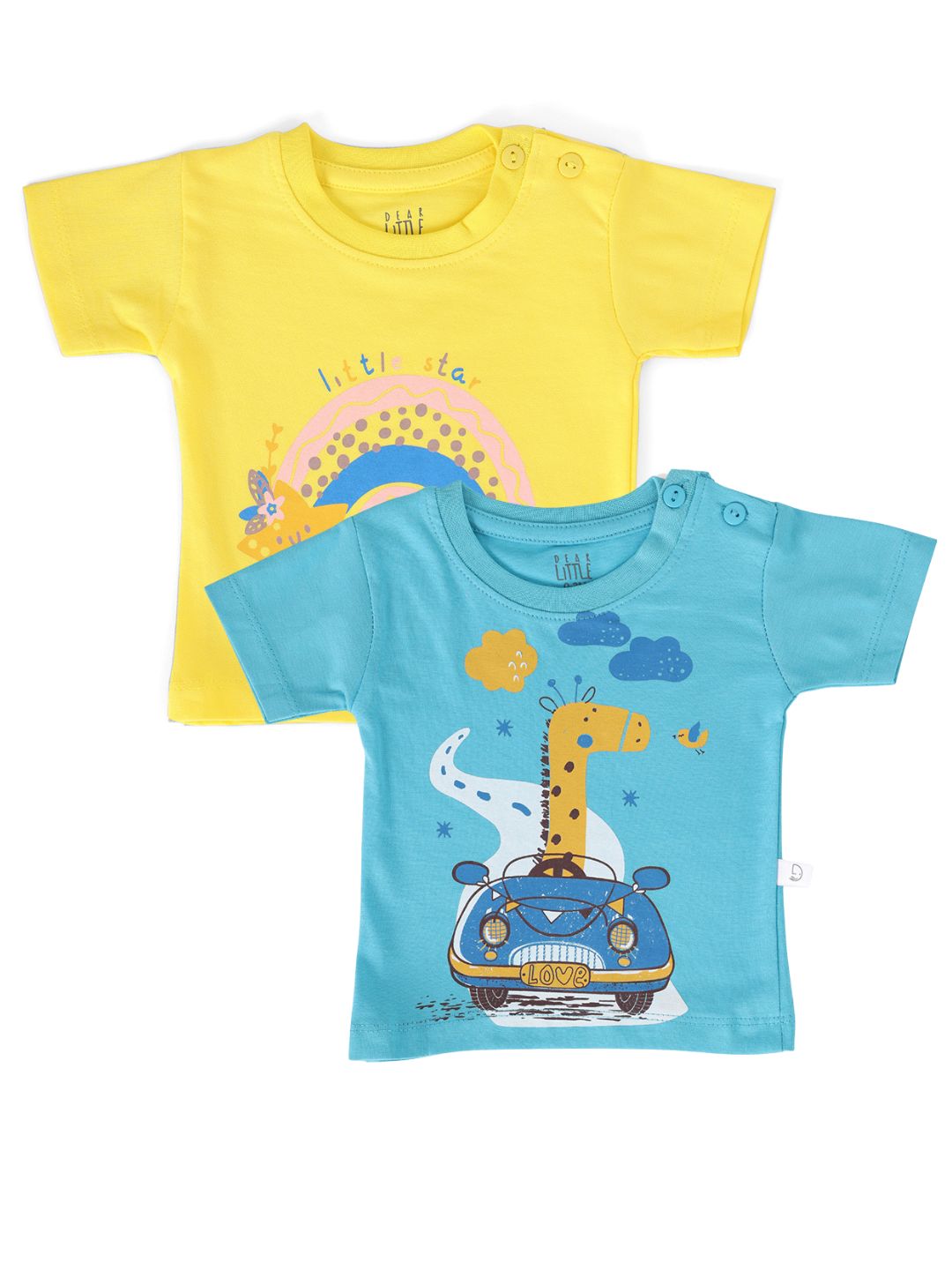 2-Pack Everyday Cotton Tees - Yellow & Blue