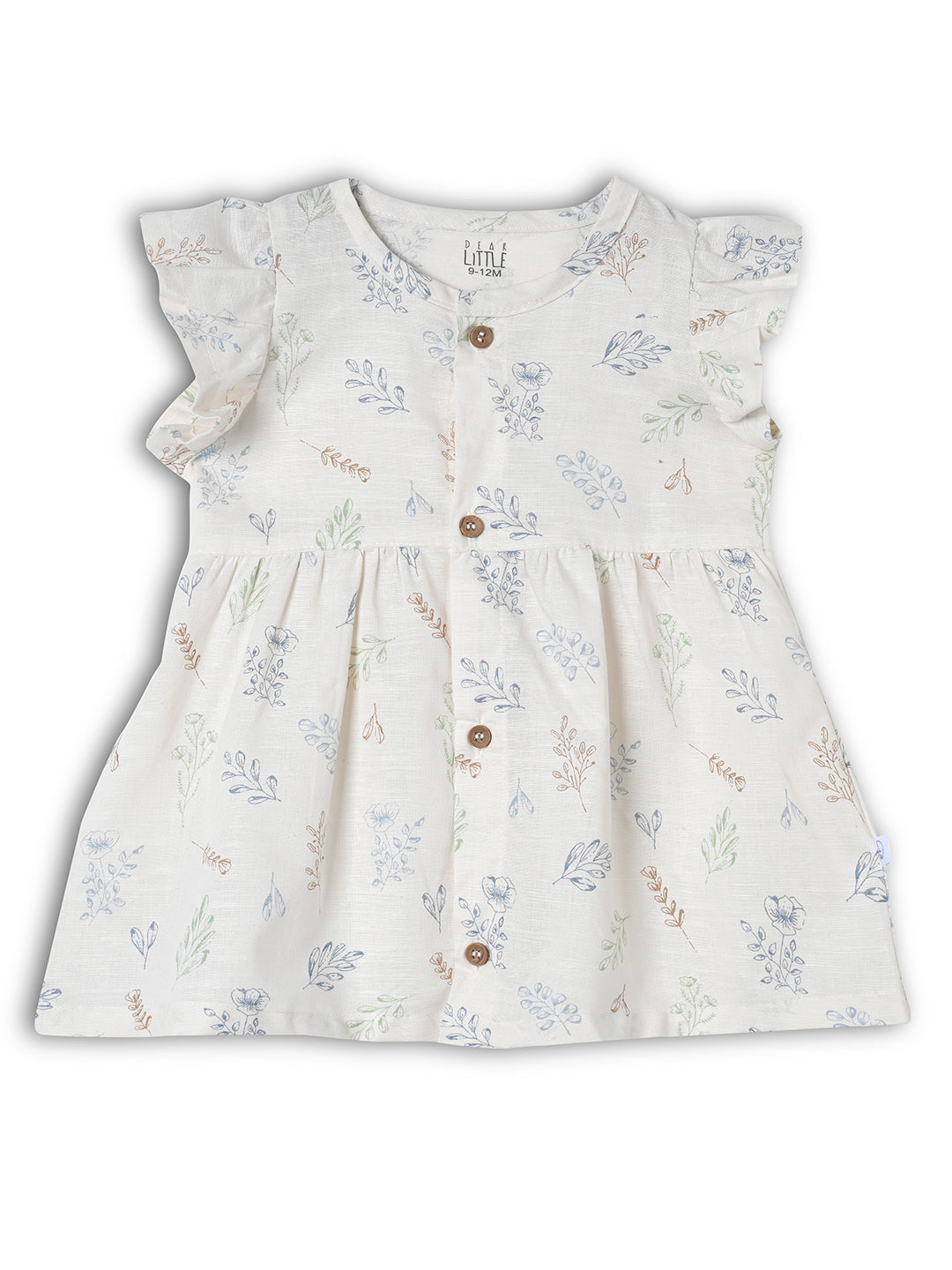 Linen Cotton Button-Down Baby Frock