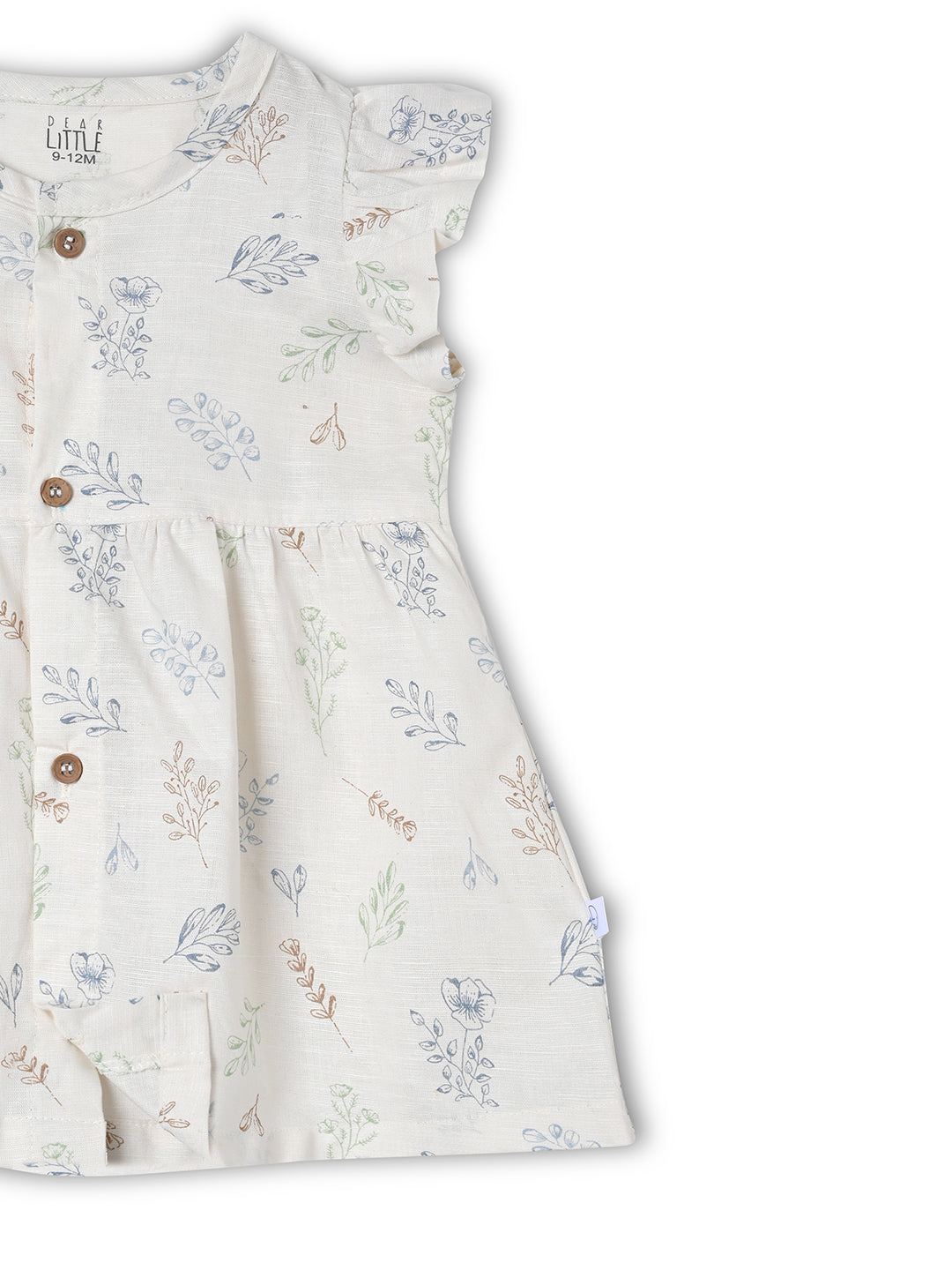 Linen Cotton Button-Down Baby Frock