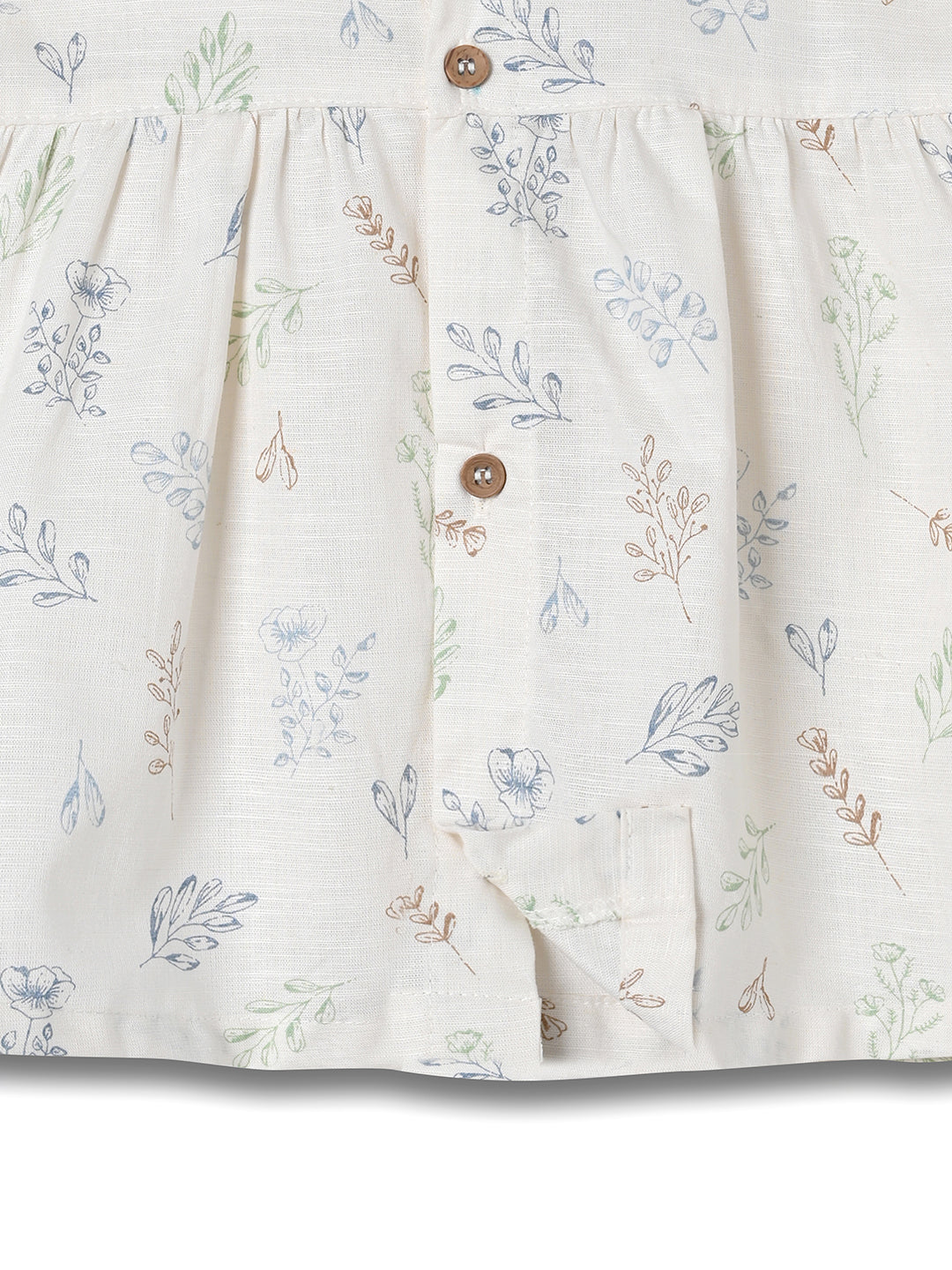 Linen Cotton Button-Down Baby Frock