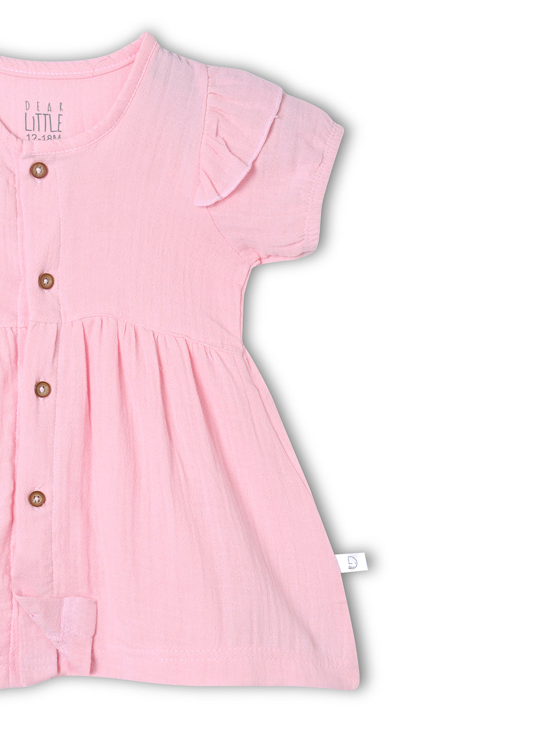 Pink dress with button