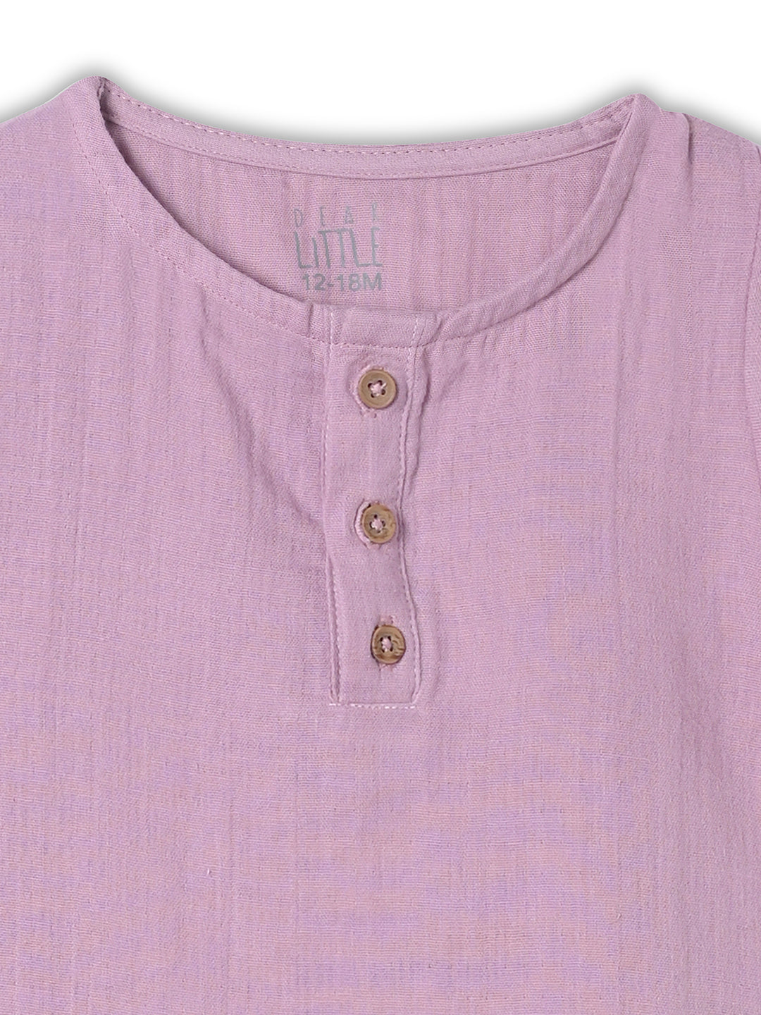 Crinkled Muslin Half sleeve Top & Pant - Mauve