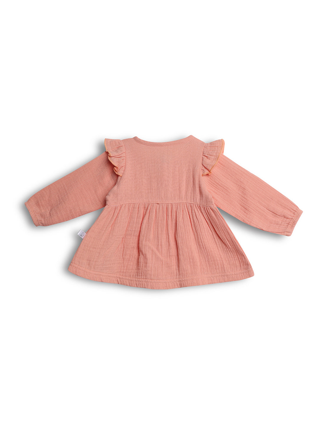 Newborn Muslin Frock Orange