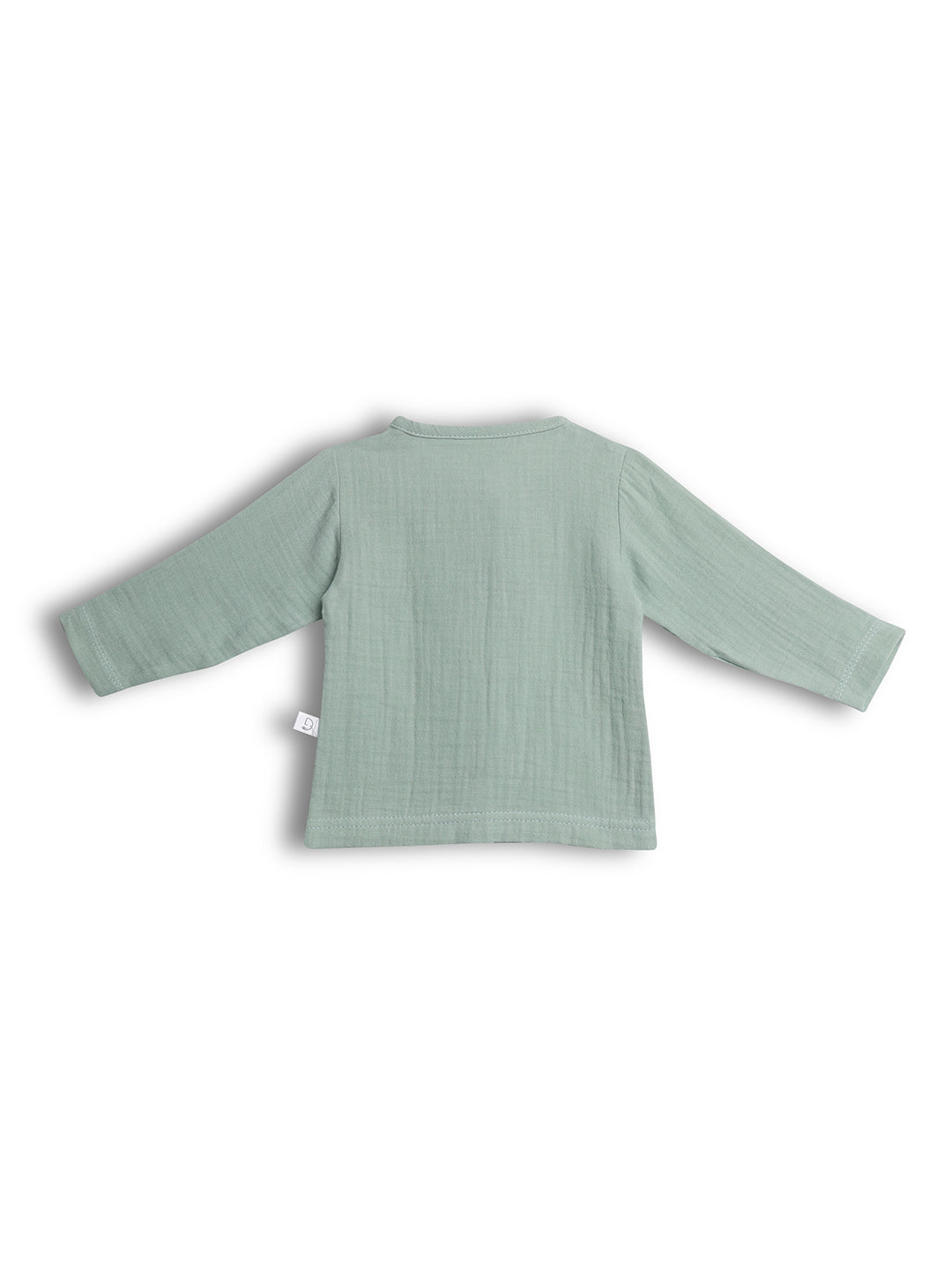 Newborn Muslin Jhabla Soft Green