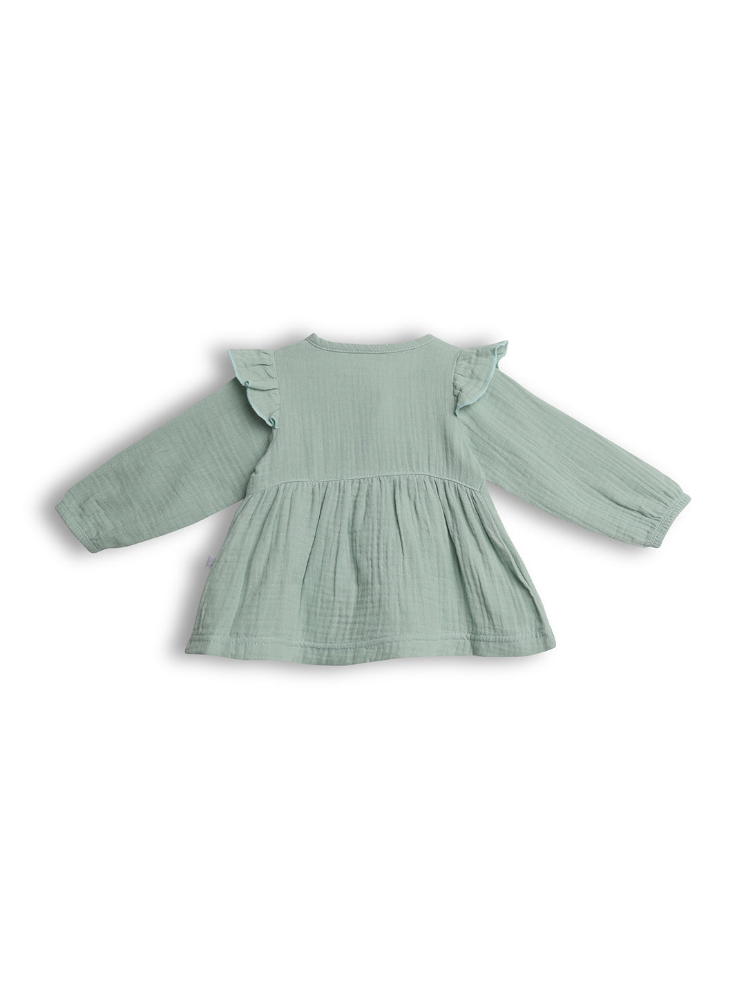 Baby Girl Muslin Frock Green