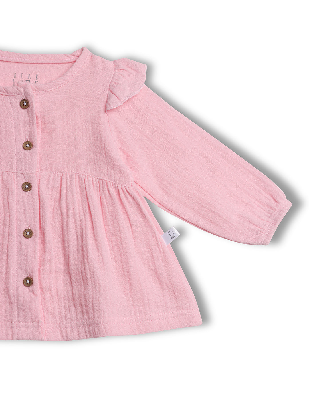 Pink dress with buttons