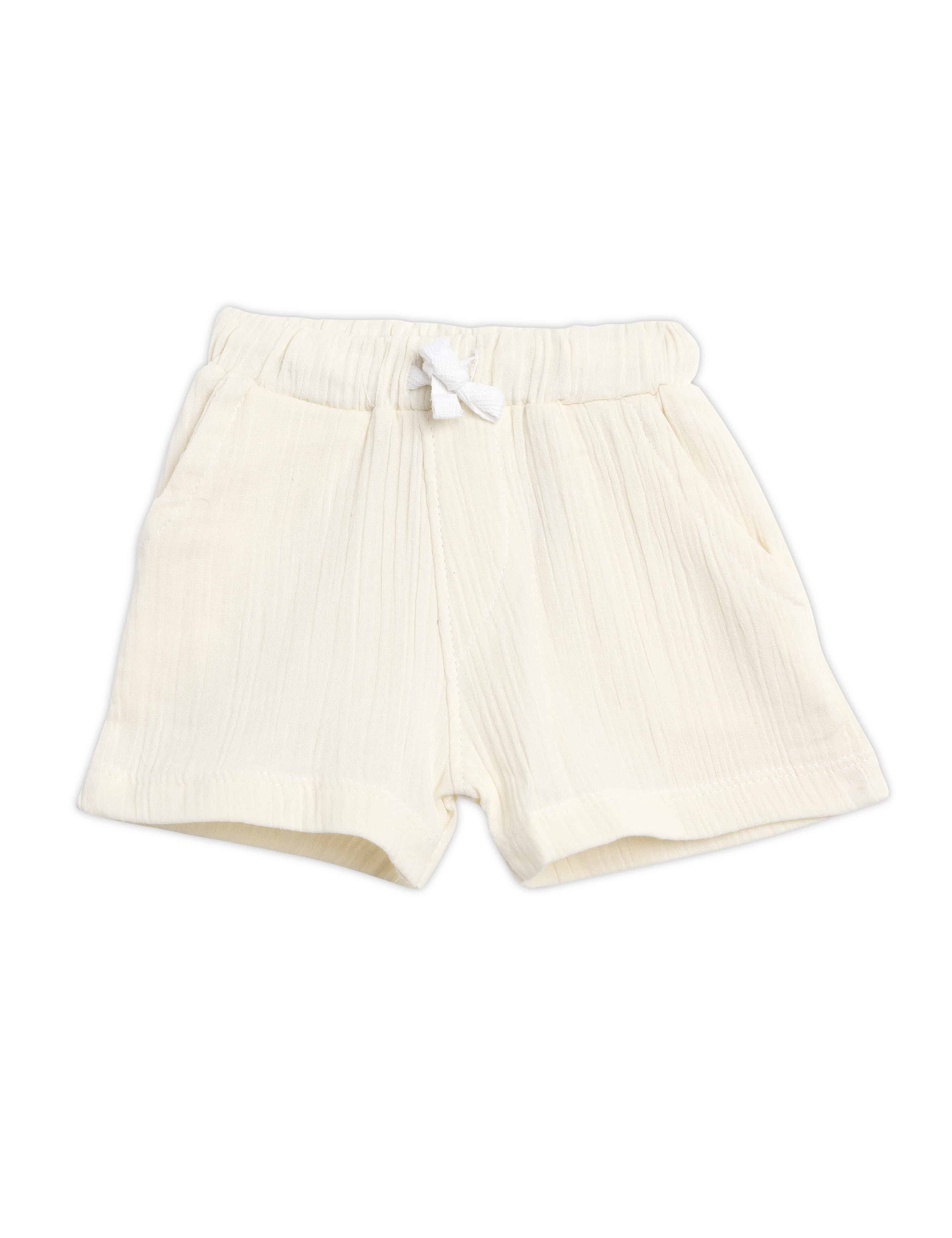 White shorts on a white background