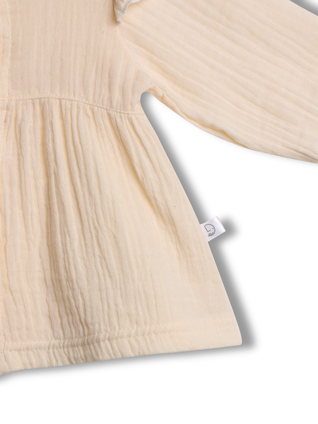 Crinkled Muslin frock Vanilla