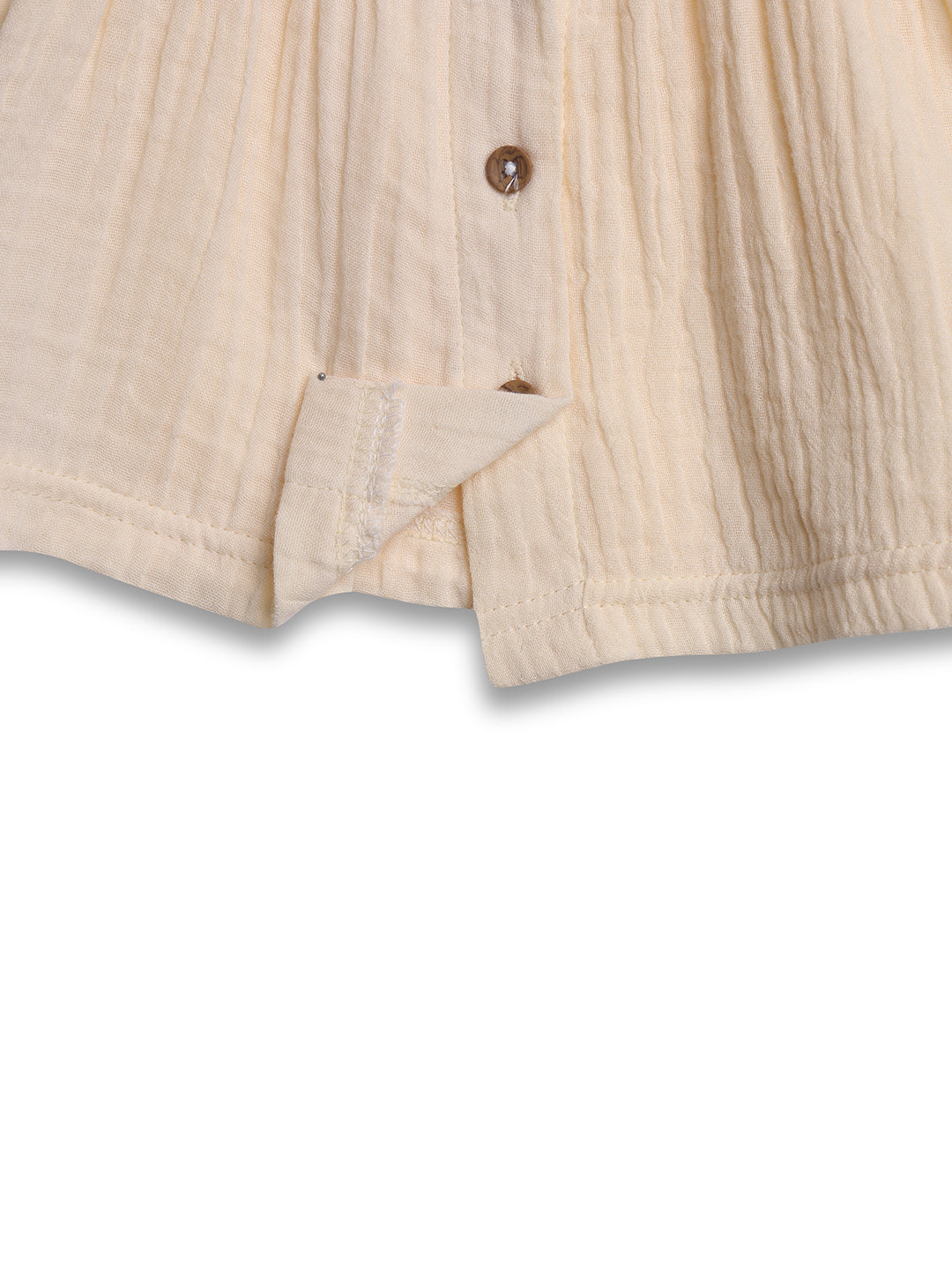 Crinkled Muslin long sleeve frock