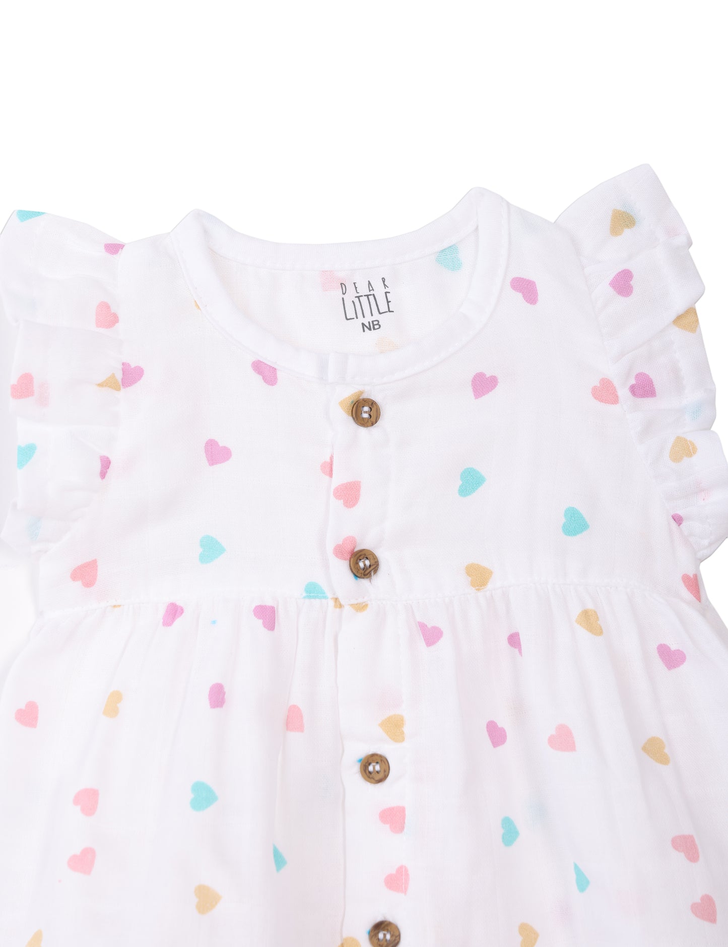 Tiny Hearts Ruffle Frock