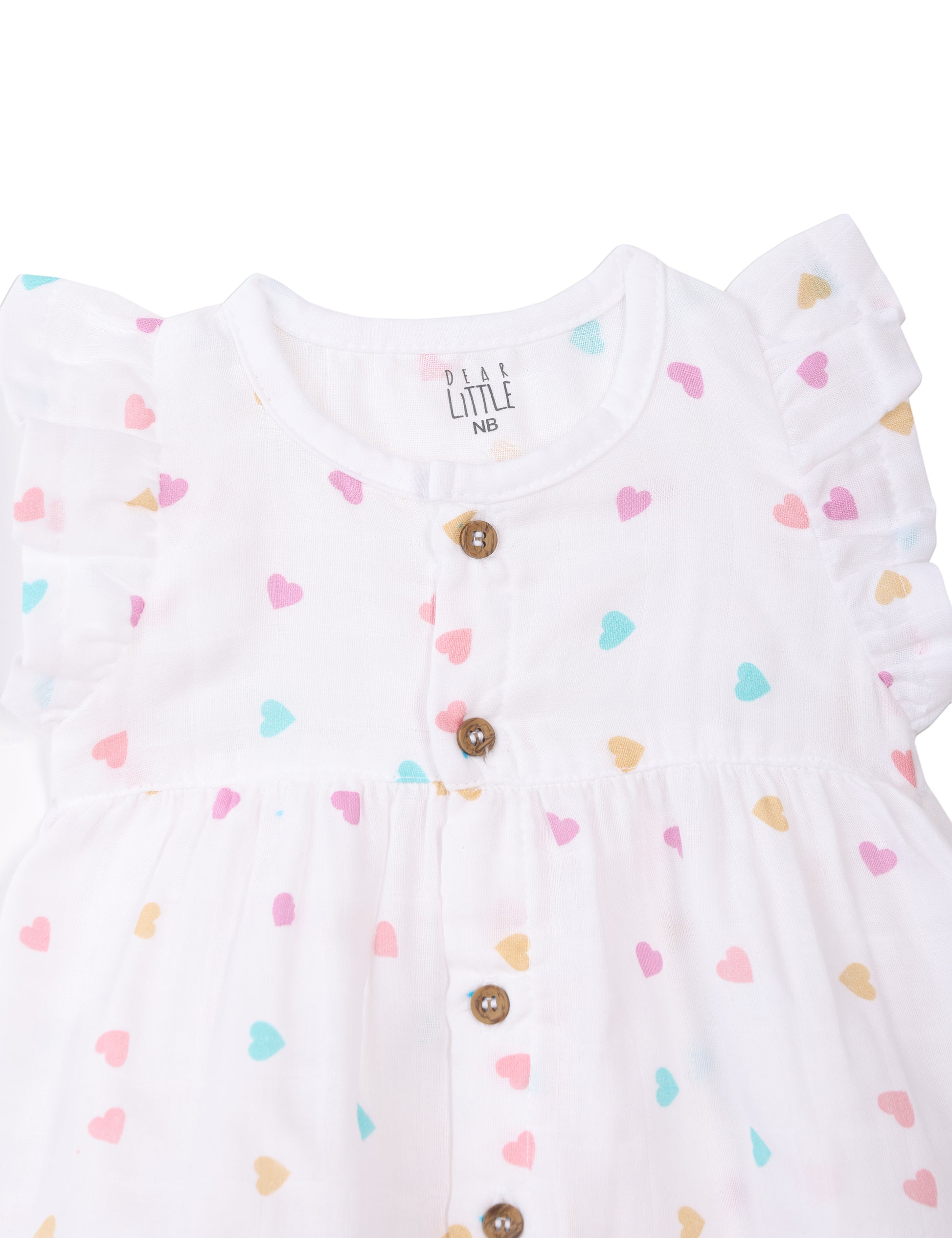 Tiny Hearts Ruffle Frock