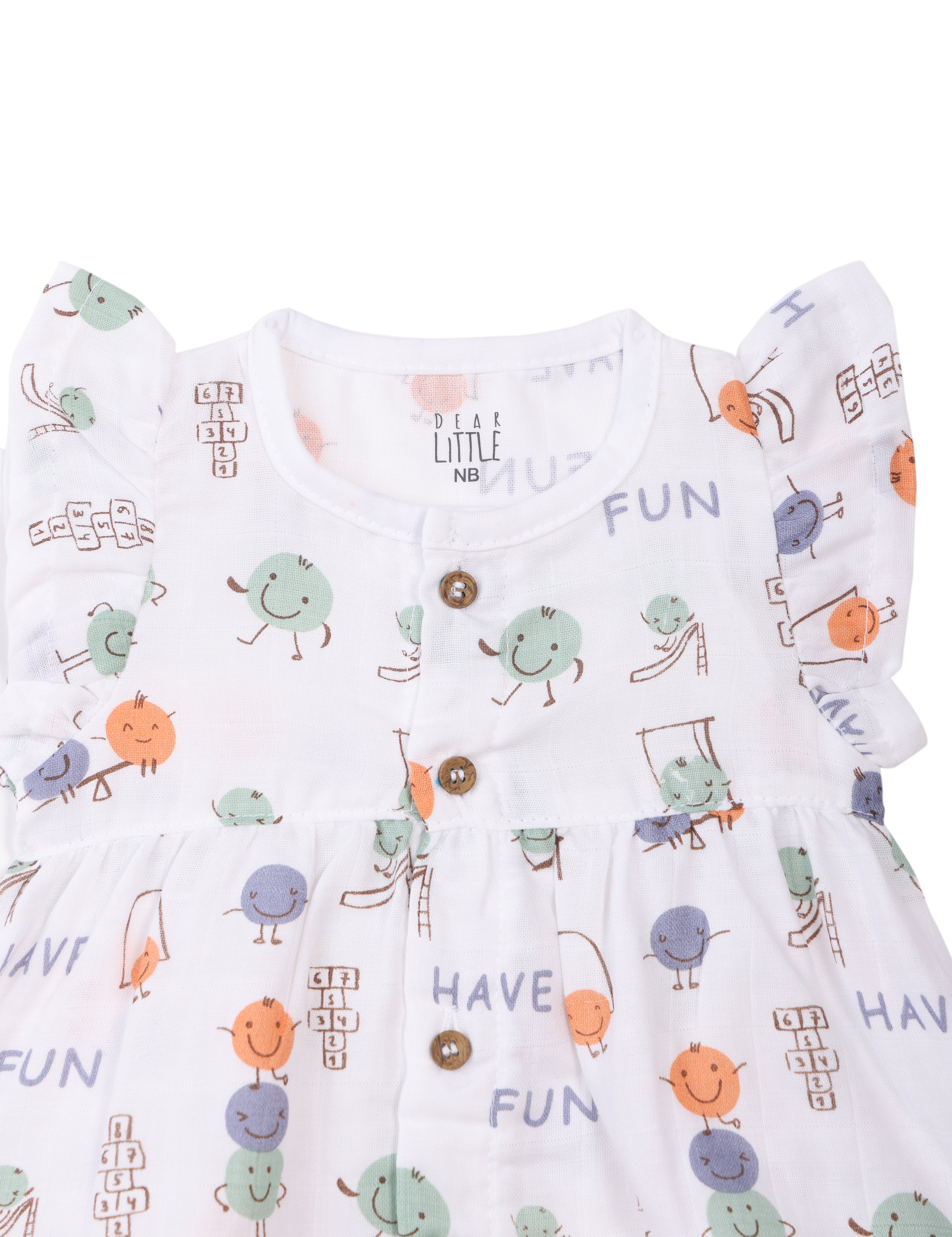 Baby Frock Ruffle Sleeve