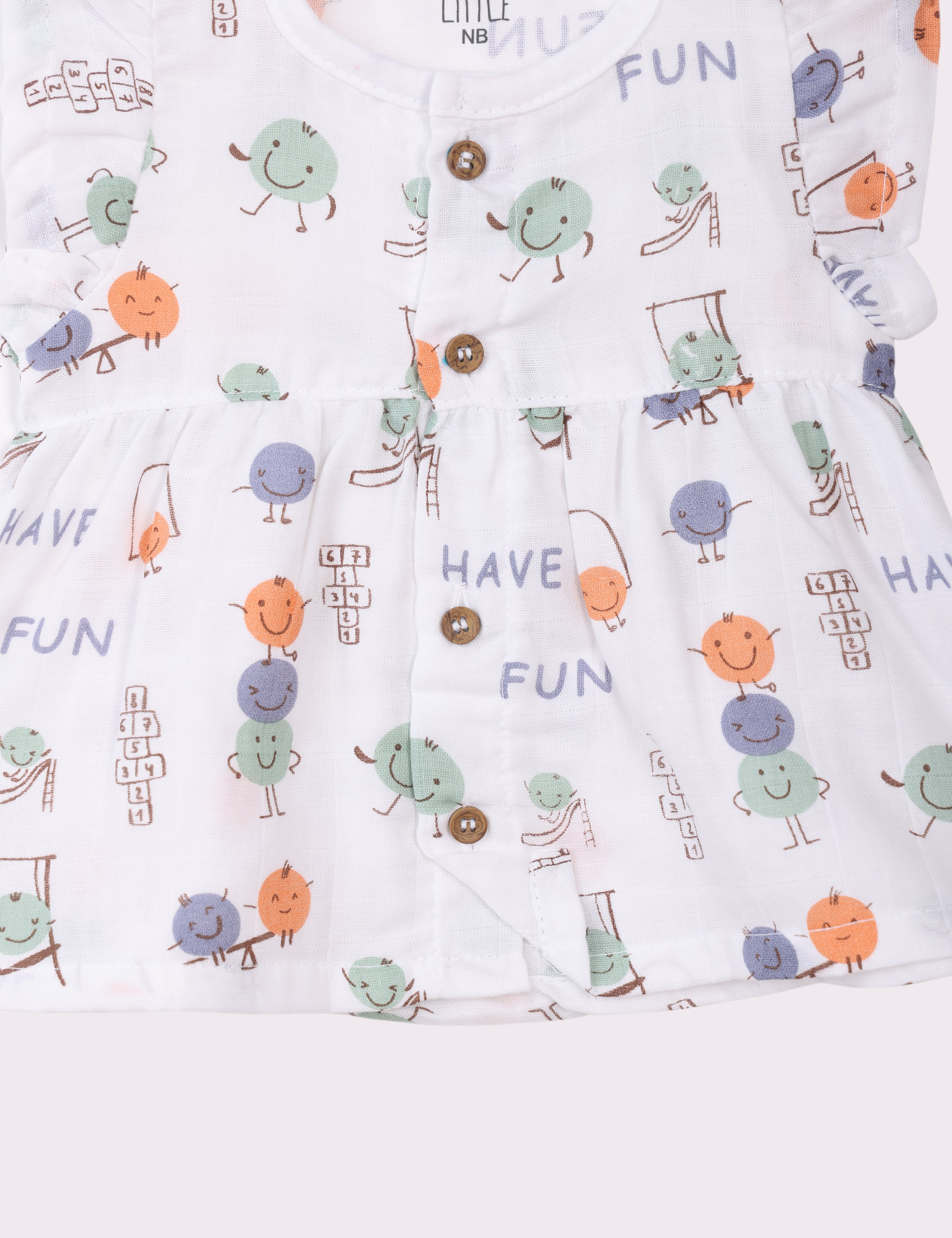 Playtime Fun Ruffle Sleeve Frock