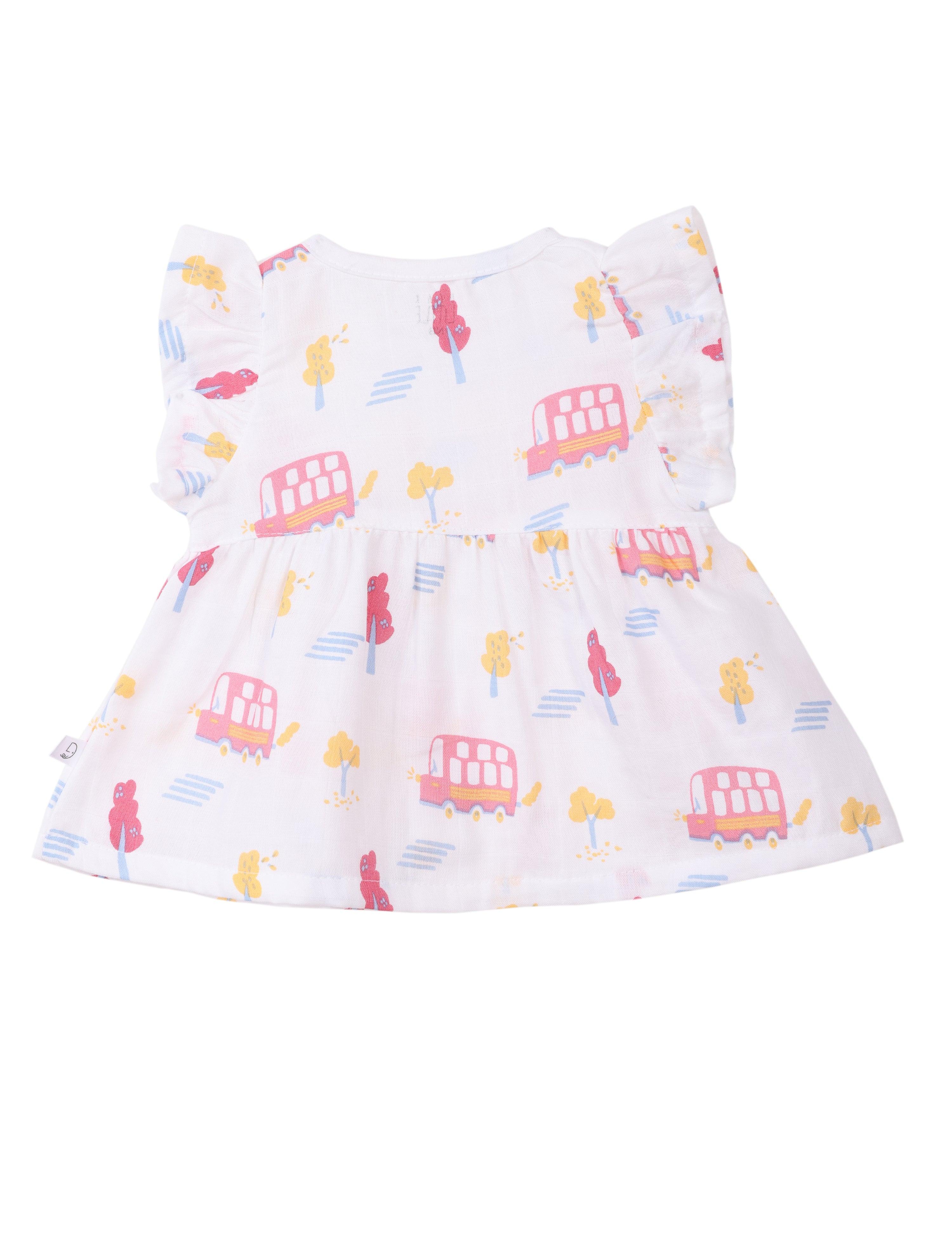 Red Ruffle Sleeve Frock for Baby Girl