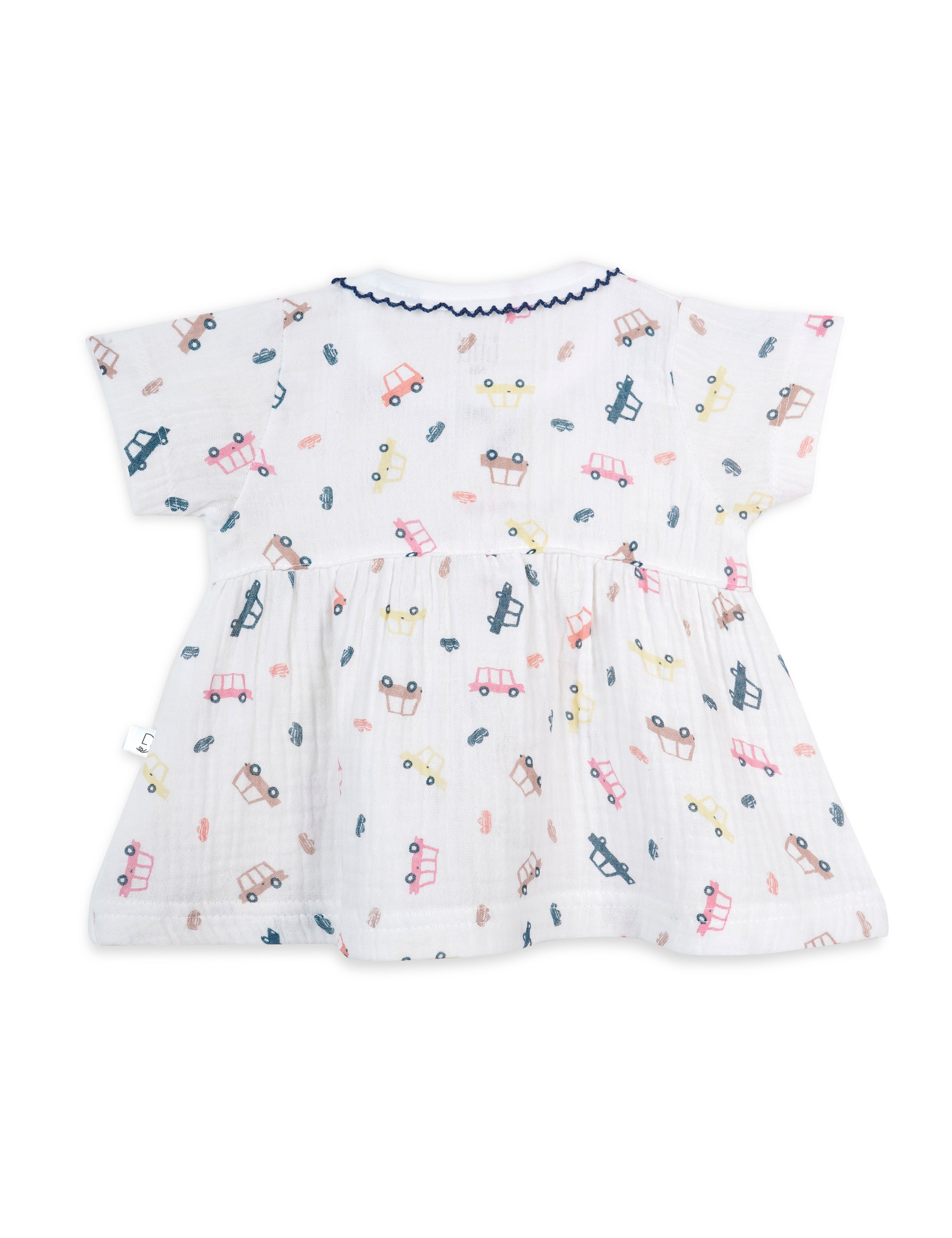 Newborn Mini Wheels Frocks Dark Blue