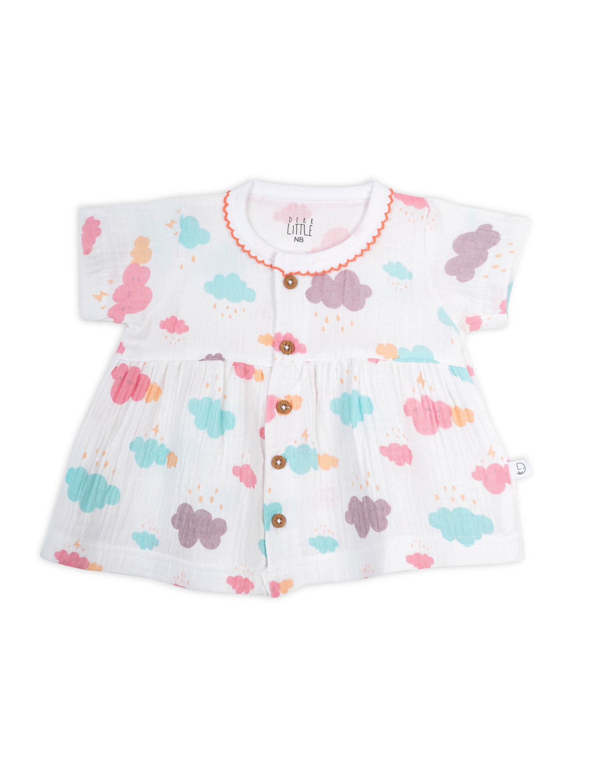 Crinkled Muslin Baby Frock Little Nimbus