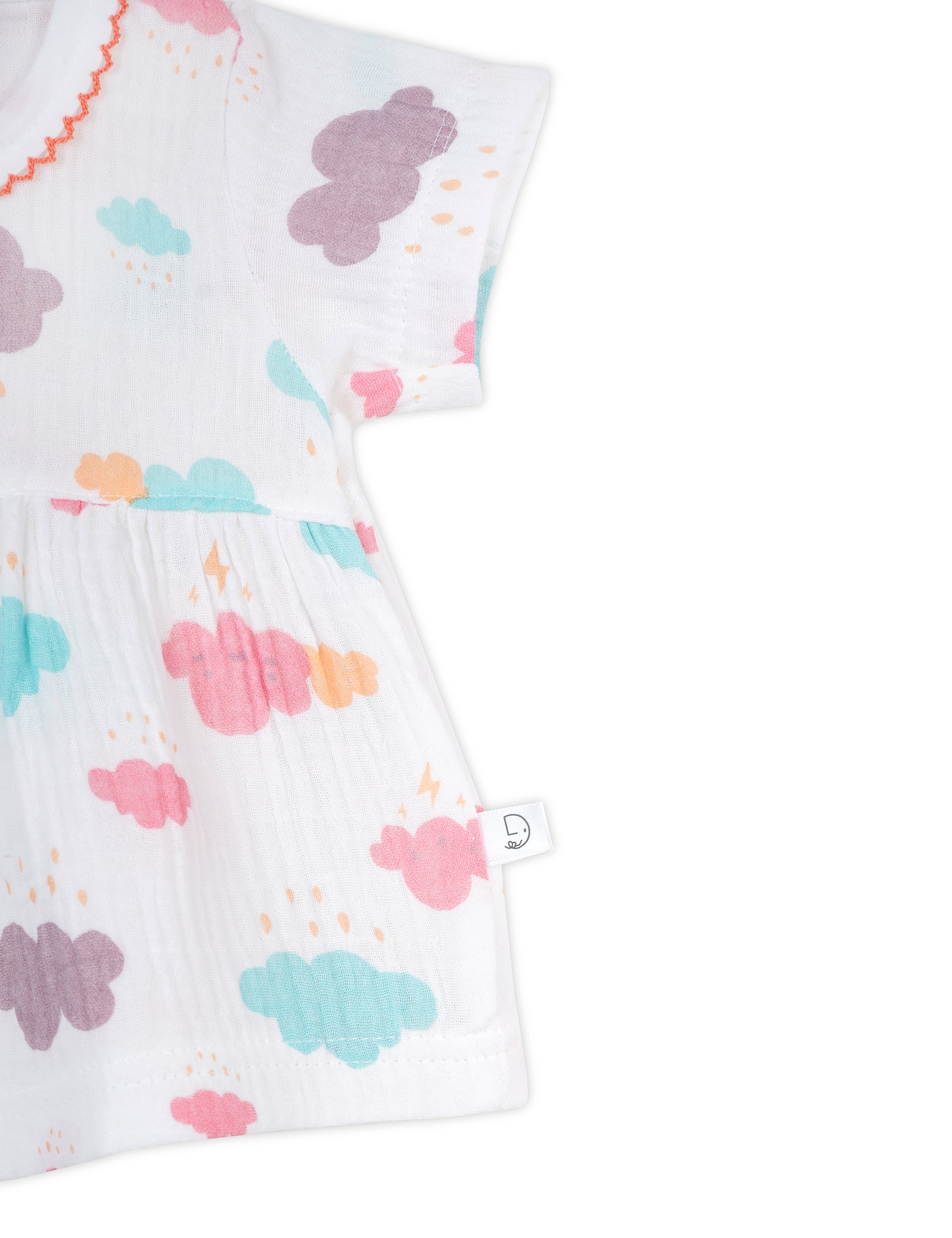 Crinkled Muslin Newborn Frock Little Nimbus