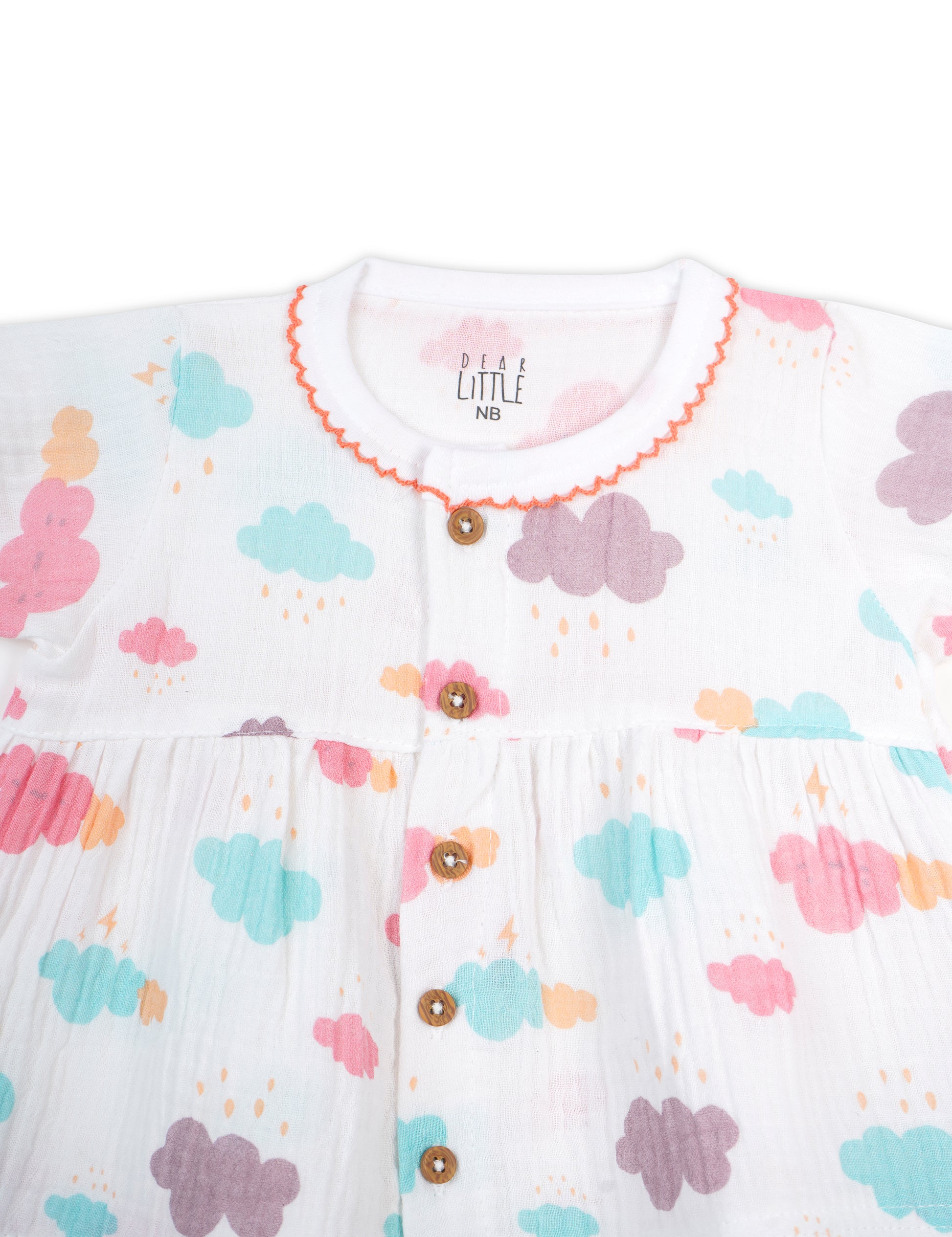 Crinkled Muslin Baby Frock 