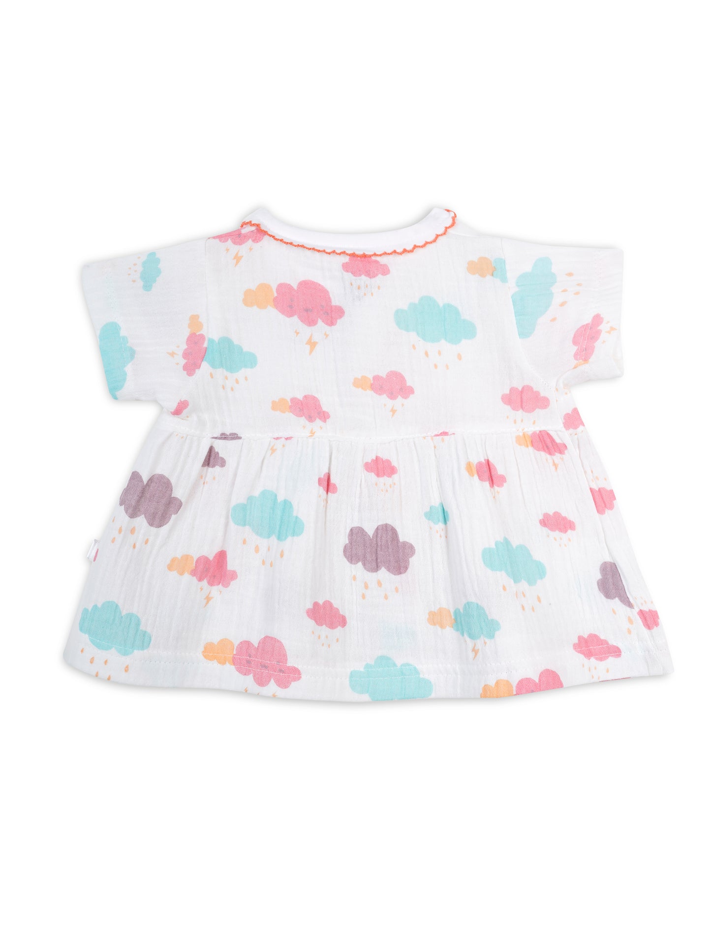 Crinkled Muslin Newborn Frock Little Nimbus