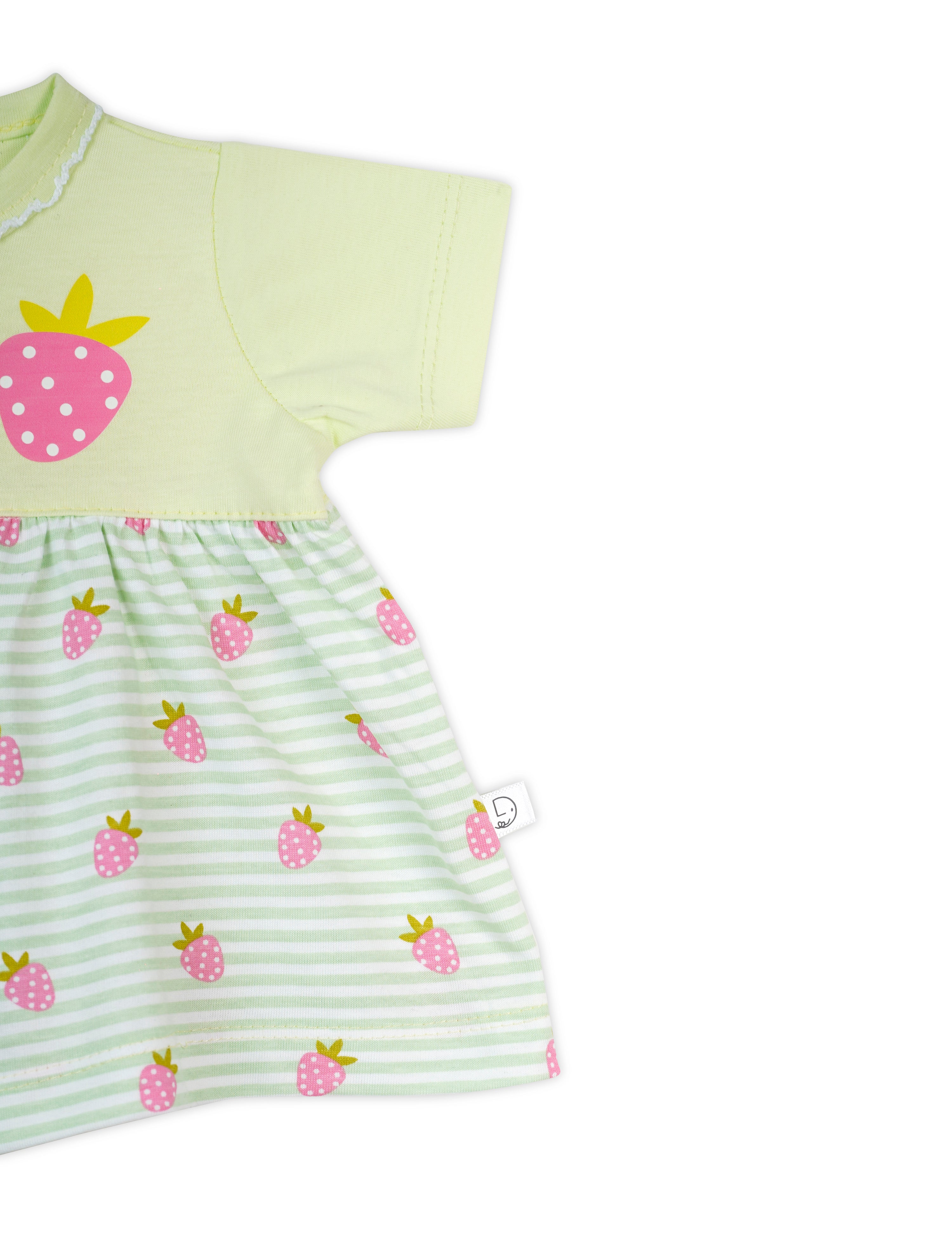 Pastel Green Frock In Cotton 