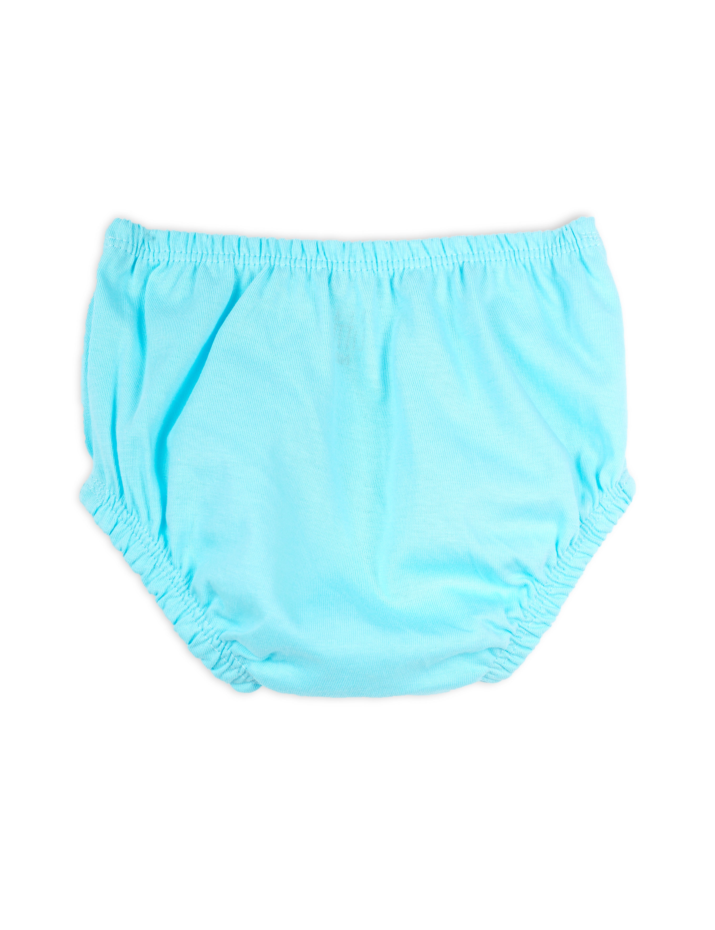Aqua Blue Cotton Trousers for Baby Girl